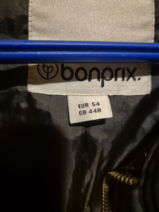 Kurtka męska ramoneska typu biker z imitacji skóry