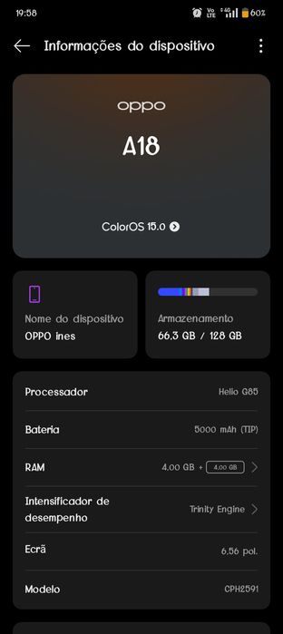 Telemóvel OPPO A18 5g