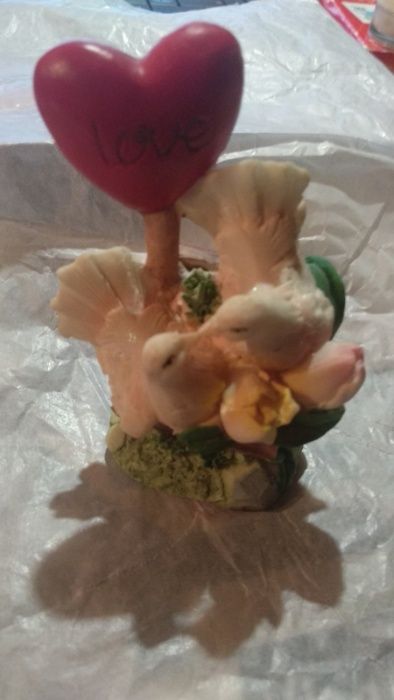 подарок день валентина свадьбу голуби влюбленные статуэтка любовь love