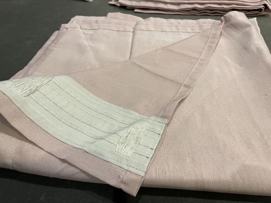 IKEA zaslony x2 bladorozowe róż blady komplet bdb Długosć 3 m