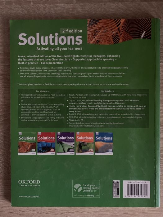 Solutions Elementary Student’s Book Second Edition