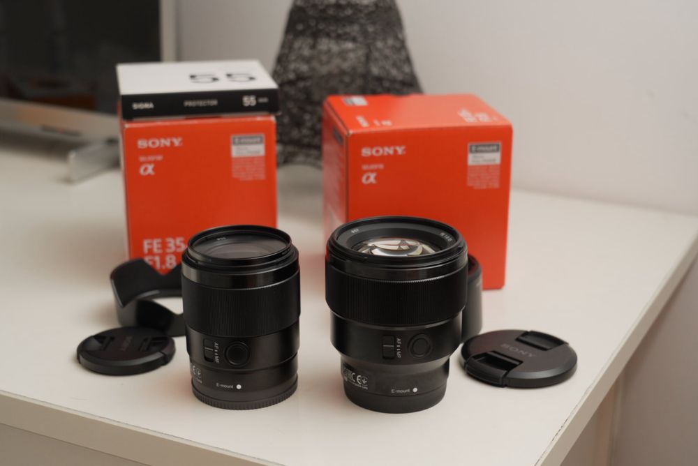 Sony 85 1.8 + 35 1.8