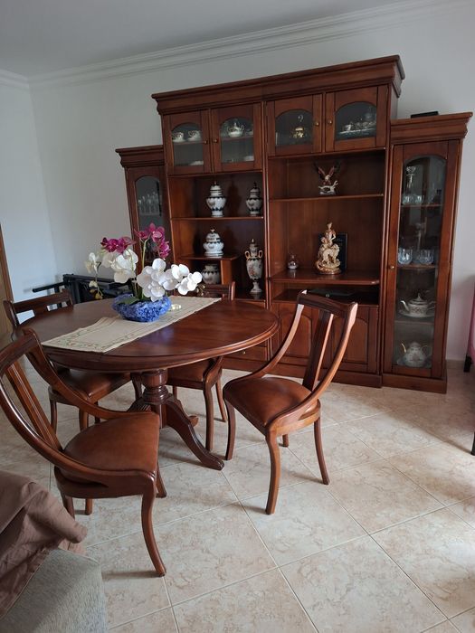 Mesa,cadeiras e móvel