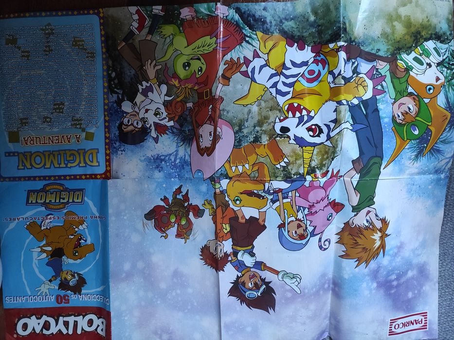 Digimon vários, tázos, autocolantes...