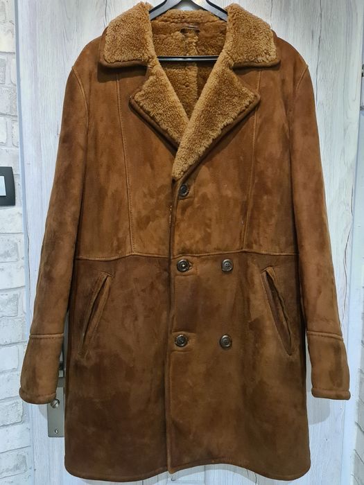 Męski klasyczny kożuch shearling