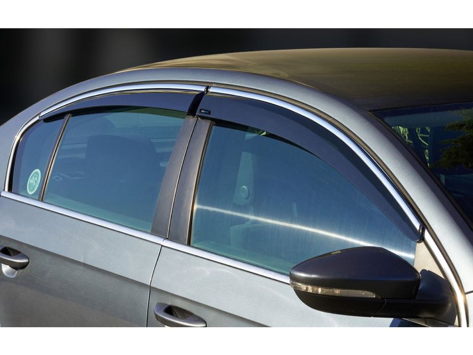 Volkswagen Passat B8 Вітровики з хромом (4 шт., Sunplex Chrome)
