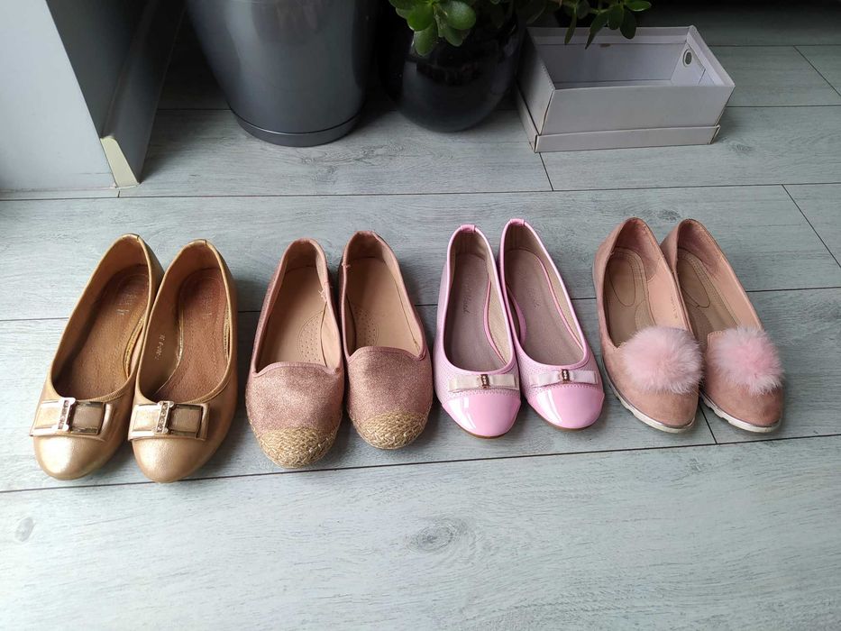 Buty damskie zestaw butów 4 pary 38 baleriny