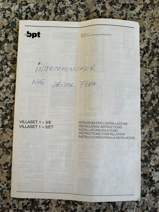 Intercomunicador BPT – Usado em Bom Estado