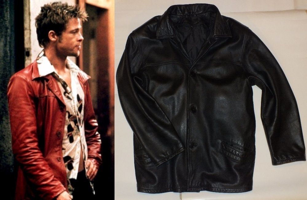 BRAD PITT kurtka skórzana XXL skóra naturalna CZARNA jak diesel ochnik