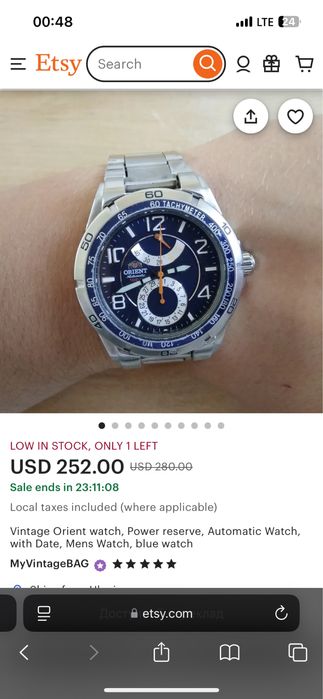 Orient Planet Automatic Watch Black Dial Date Power Reserve