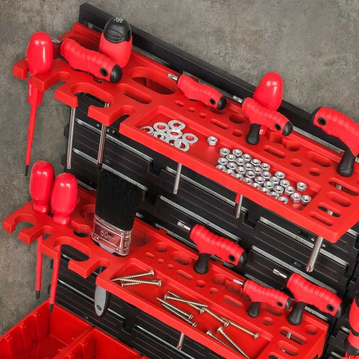 Wytrzymała XXL Zestaw Tablica Ścianka Narzędziowa Warsztat + GRATISY