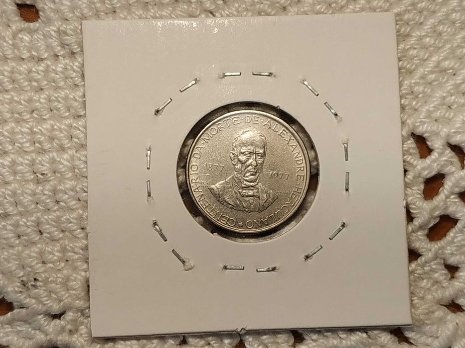 Portugal - moeda de 2,5 escudos de 1977 (Alexandre Herculano)