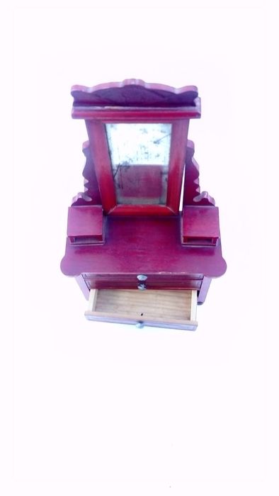 Cómoda casa de bonecas miniatura madeira brincar colecção Armário