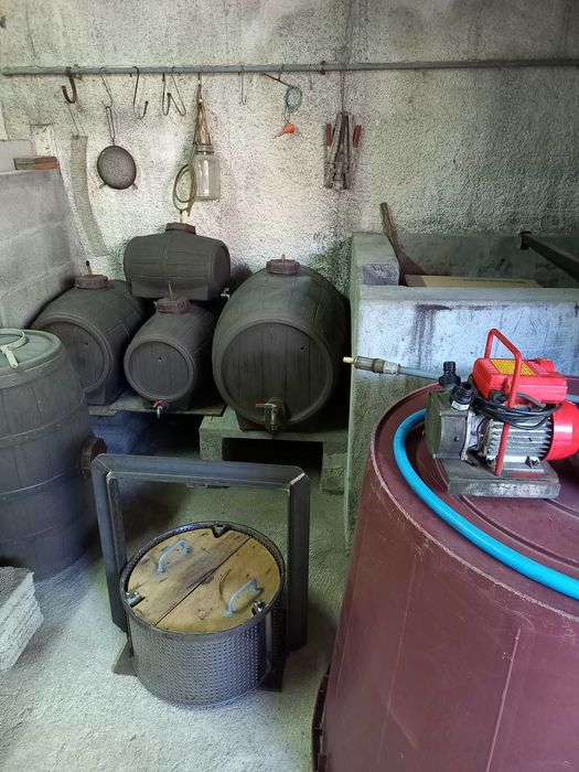 Pipos para Vinho, Dorna, Bomba de Trasfega e Prensa de Uvas