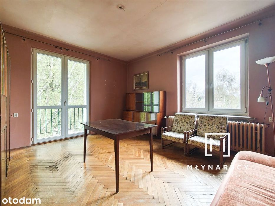 2 pok do remontu | zieleń za oknem | balkon