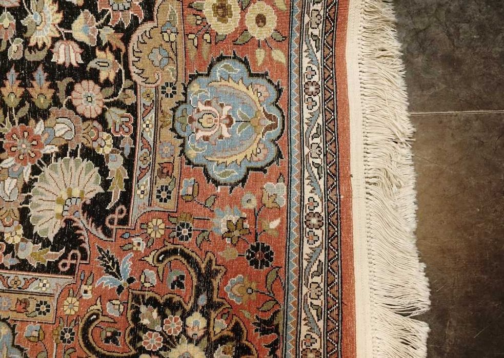 Tapete de SEDA natural de Caxemira com 220cm x 154cm