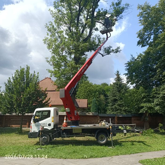 Zwyżka Kraków 20 m wynajem podnośnik koszowy