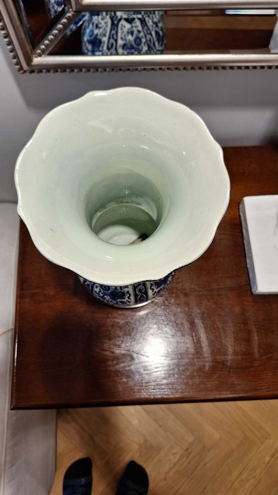 Duży wazon ceramiczny Delft – klasyczny, vintage, piękny wzór