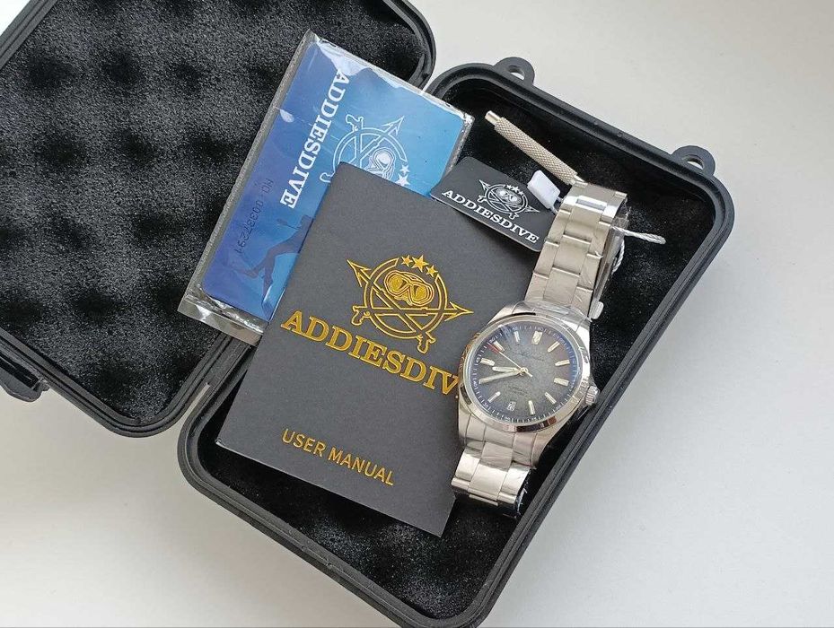 Класичний годинник Addiesdive AD2091 39mm Seiko NH35 WR100m сталь 316L