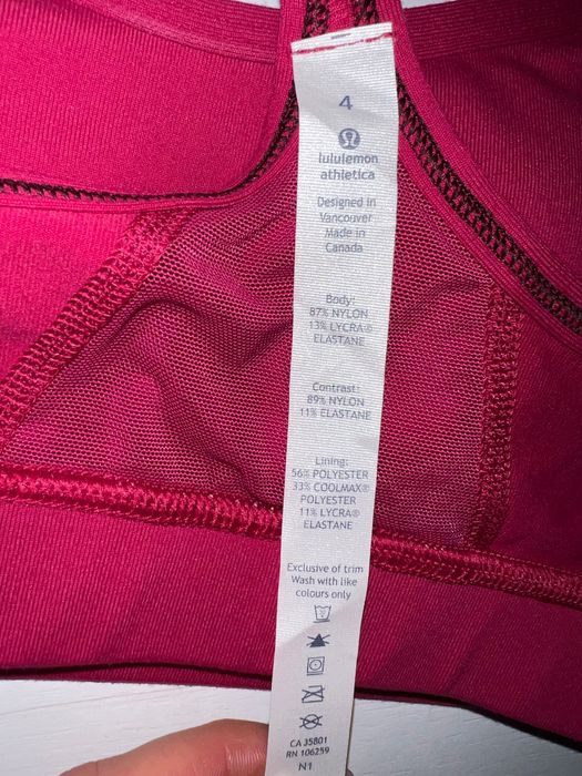 Топ Lululemon малинового кольору