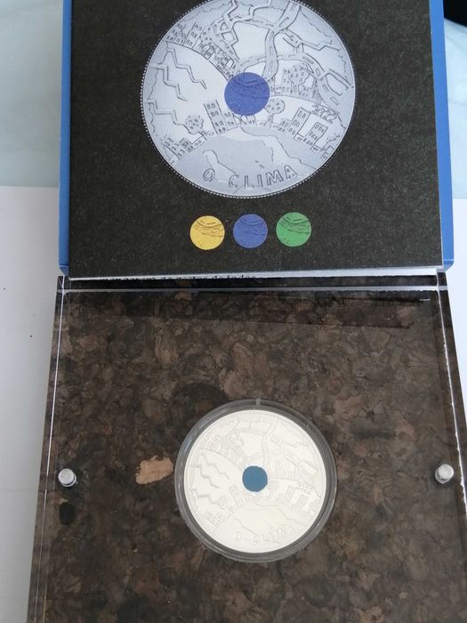 Conjunto 3 moedas prata prof. O clima.