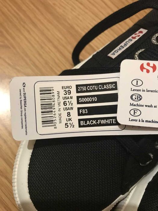 Sapatilhas Pretas Superga