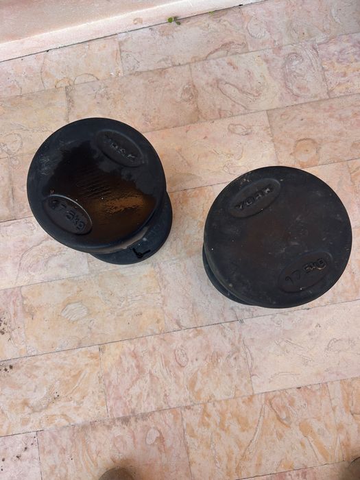 Halteres ginásio 2 pesos diferentes 17.5kg e 22.5kg