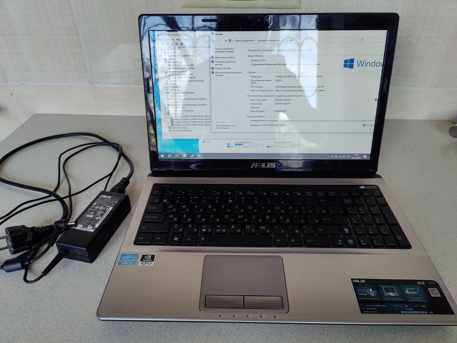 Ноутбук asus k53s, i5 2430m(4 потоки), ОЗУ 6Гб, дискретна nVidia gt520 ...