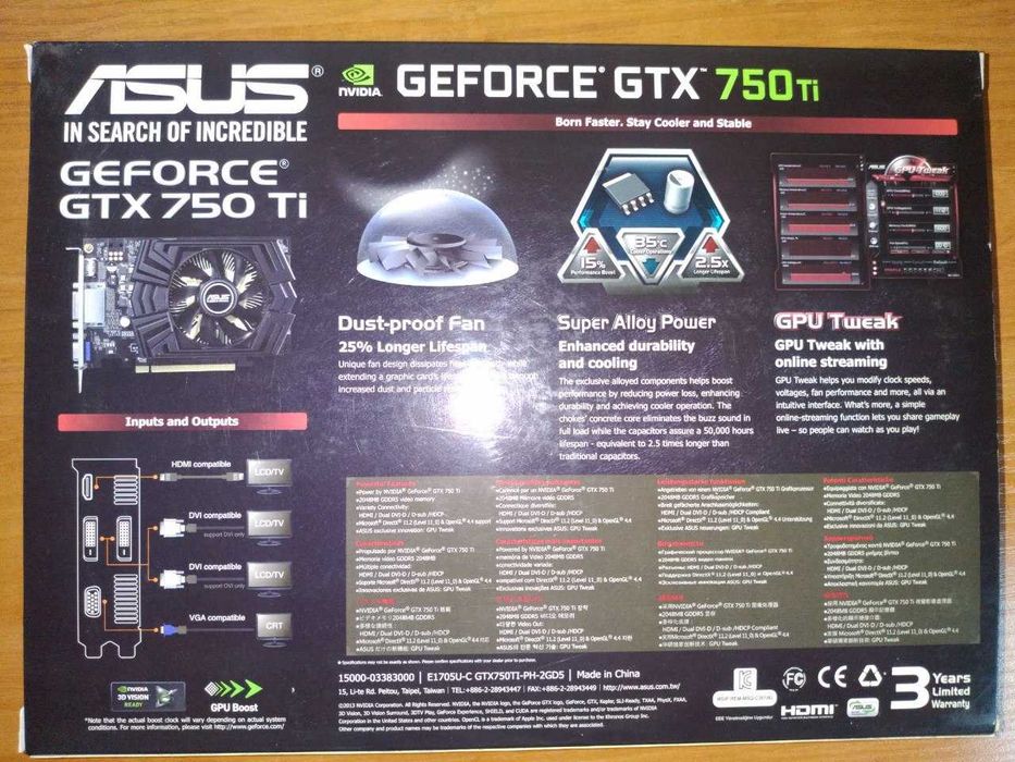 Asus GeForce GTX 750 Ti 2GB