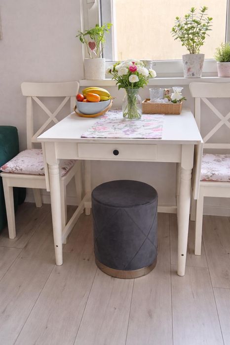 Rozkladany stół hemnes ikea biały ingatorp