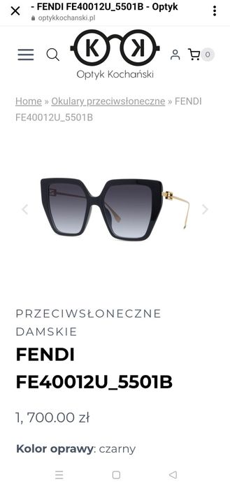 FENDI okulary przeciwsłoneczne c.990 zł
