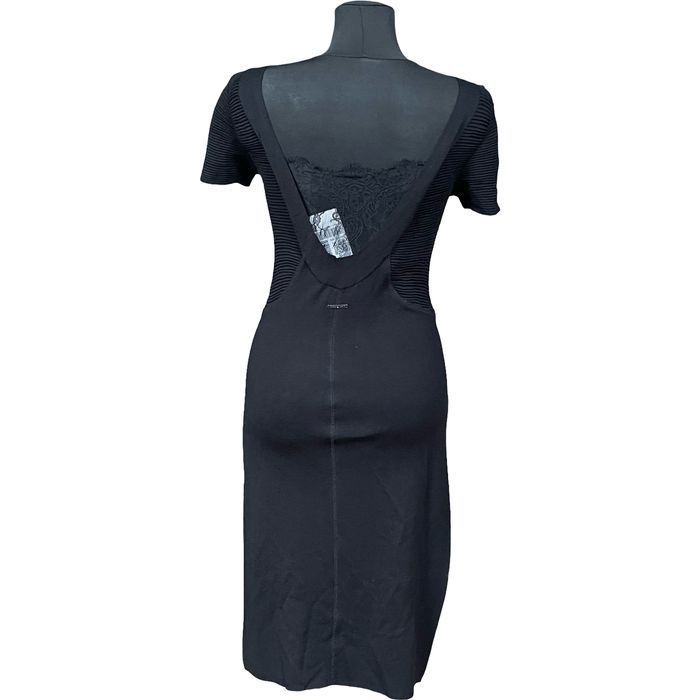 TWIN-SET Sukienka za Kolano Wygodna Stylowa Elegancka Czarna Rozmiar M