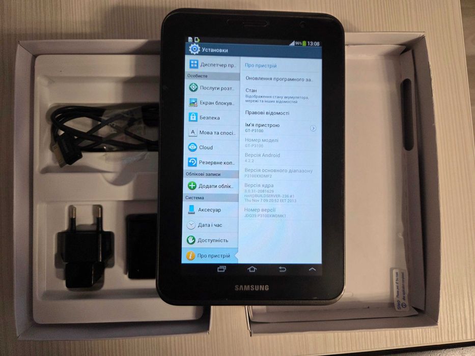 Samsung Galaxy Tab 2 7.0 3G (GT-P3100TSASEK) Titanium Silver, 1/8GB