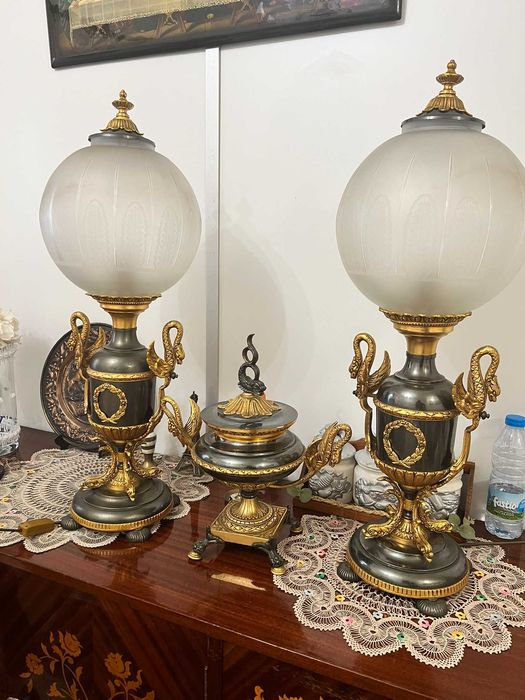 Par de Candeeiros e Candelabros Estilo Império
