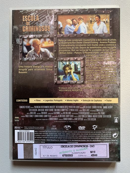[DVD] Escola de Criminosos (Animal Factory)