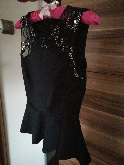 Bluzka New Look Koronka Baskinka Kamienie xs 34