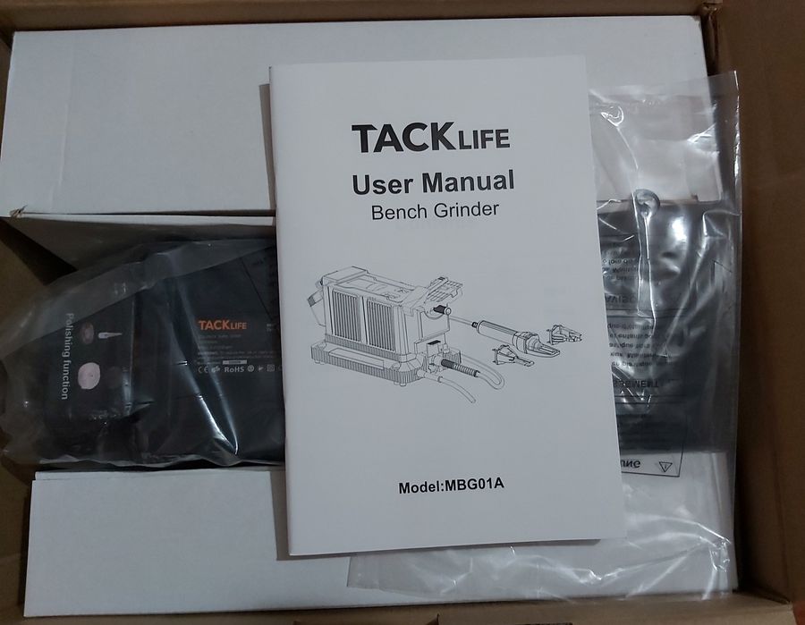 Esmerilhadeira de bancada Tacklife MBG01A - 200W