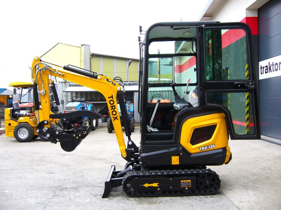 Minikoparka TOROX TRX-12S 1.2T 3Łyżki Kciuk Szybkozł. traktorkiagropl