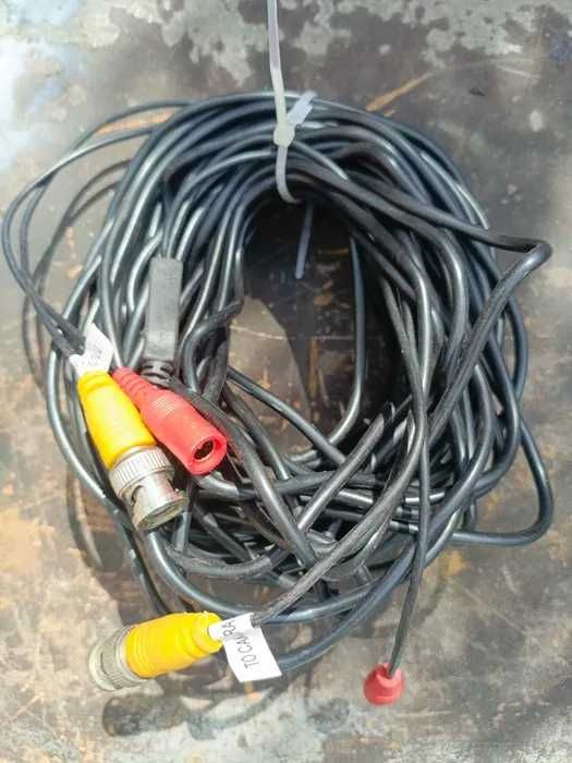 Kabel do systemu monitoringu kamer CCTV 2x BNC + DC