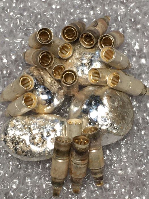 Срібло для афінажу посрібнена лігатура від ГРПМ з позолотою контакти