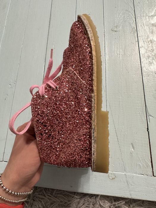 Черевички з глітером, шкіра