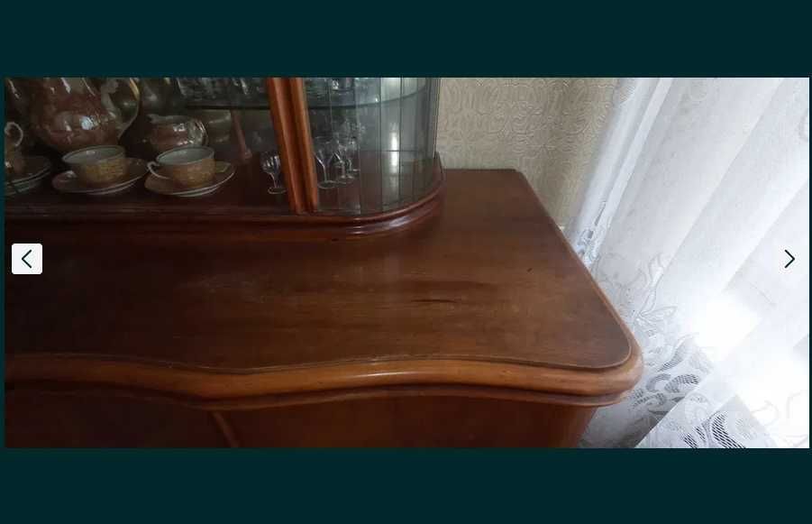Kredens w stylu art deco z nadstawką lata 50/60, PRL