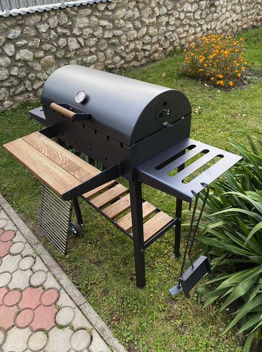 НОВИНКА / Мангал з кришкою метал 4 мм на 8 шампурів ПОСИЛЕНИЙ