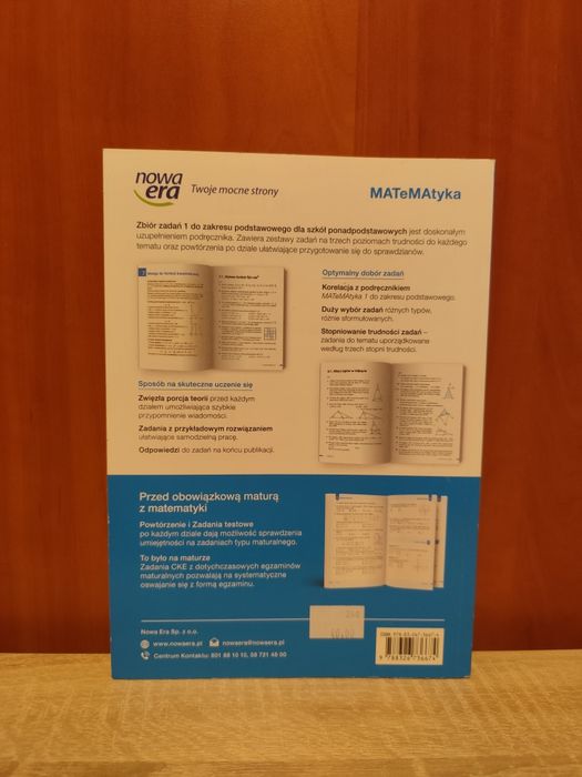 Matematyka 1 podstawowy zbiór zadań nowa era 7 zł