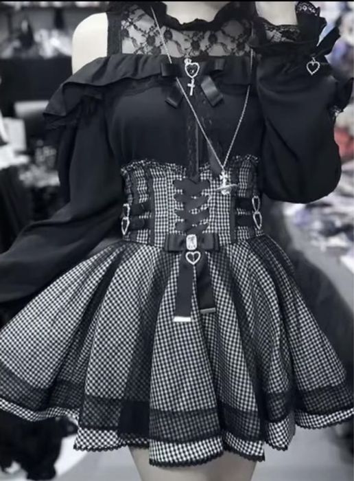 Комплект сет блуза+спідниця Jirai kei dark Lolita