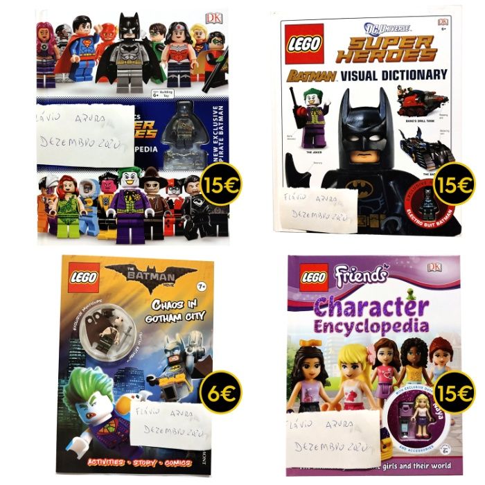 Diversos Livros LEGO (Alguns com minifiguras exclusivas)