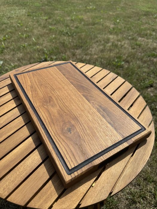 Gruba dębowa deska do krojenia PREMIUM | Handmade