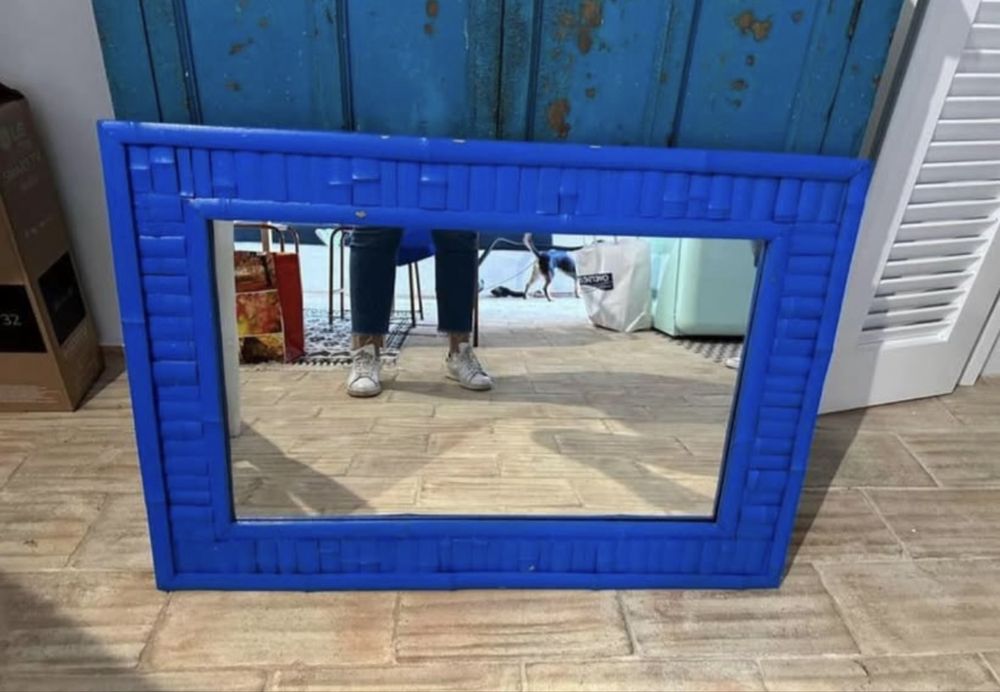 Espelho com Moldura Azul64585413947265121