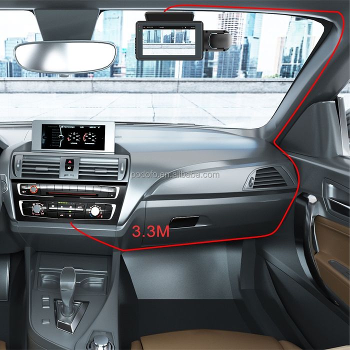 Dash cam 3" dupla gravação visão nocturna e Estacionamento 24h NOVO