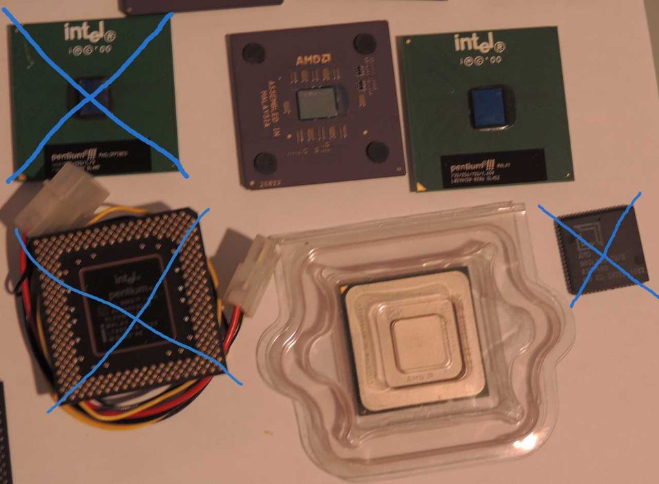 Coleção de 34 Processadores CPUs Antigos - História da Informática